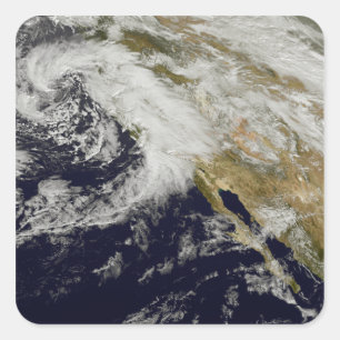 Adesivo Quadrado Uma série de tempestades fortes com ventos feroze