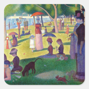 Adesivo Quadrado Uma tarde de domingo em La Grande Jatte por Seurat