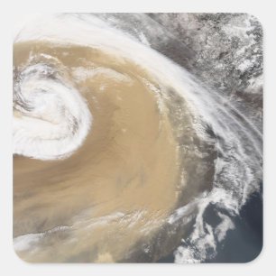 Adesivo Quadrado Uma tempestade asiática atravessa o Pacífico