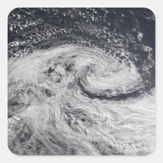 Adesivo Quadrado Uma tempestade sobre a Nova Zelândia (Frente)