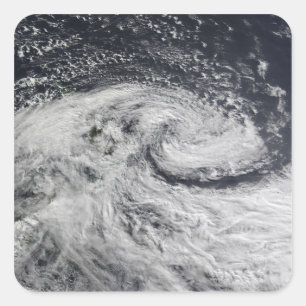Adesivo Quadrado Uma tempestade sobre a Nova Zelândia