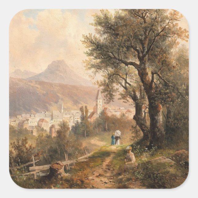 Adesivo Quadrado Uma visão de Aussee Mau - Emil Barbarini (Frente)