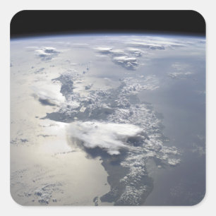 Adesivo Quadrado Uma visão panorâmica da ilha de Hispaniola