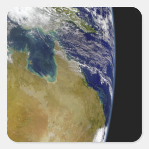 Adesivo Quadrado Uma vista parcial da terra que mostra Austrália