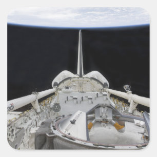 Adesivo Quadrado Uma vista parcial do vaivém espacial