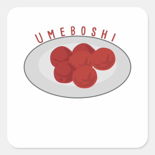 Adesivo Quadrado Umeboshi (Frente)