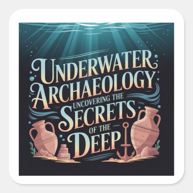 Adesivo Quadrado underwater archaeology (Frente)