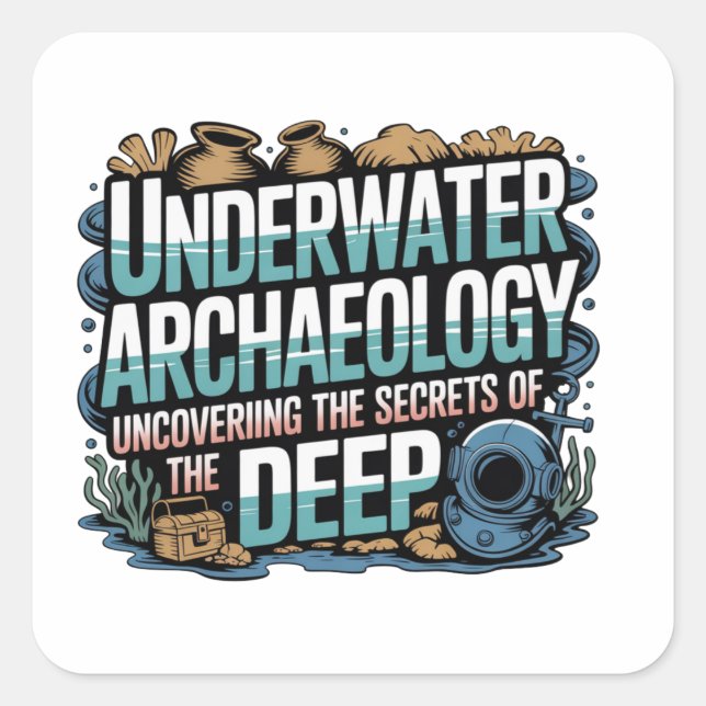 Adesivo Quadrado underwater archaeology (Frente)
