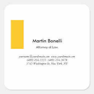 Adesivo Quadrado Único preto e branco clássico simples