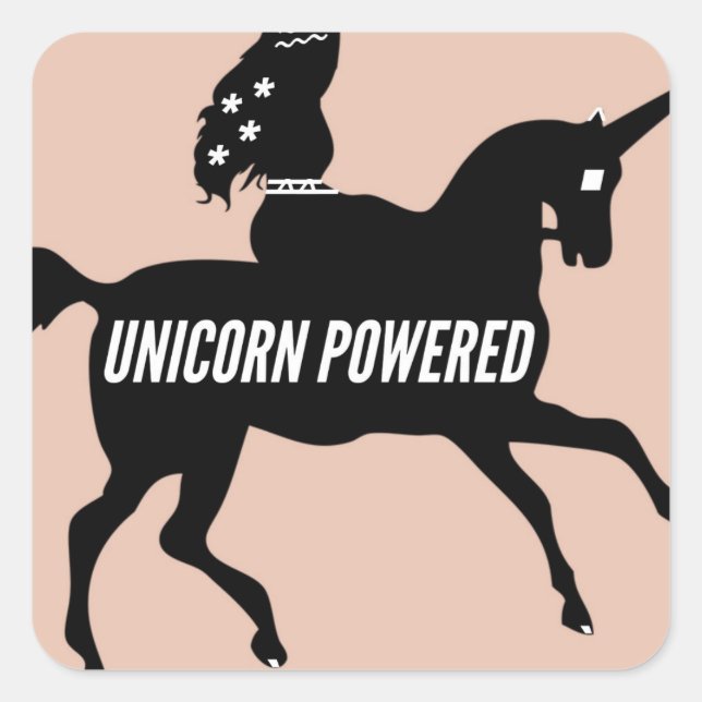 ADESIVO QUADRADO UNICORN POWERED! (Frente)