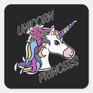 Adesivo Quadrado Unicorn Princess Design - Padrões