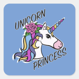 Adesivo Quadrado Unicorn Princess Design - Padrões