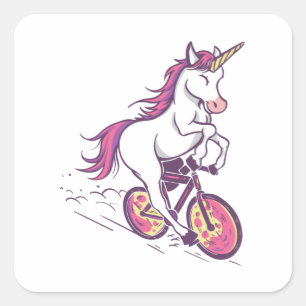 ADESIVO QUADRADO UNICORN RIDING BIKE