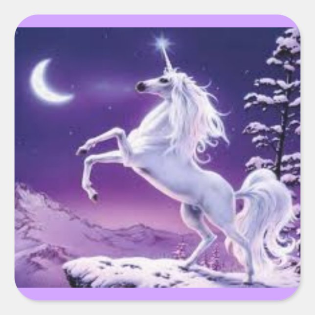 Adesivo Quadrado Unicorn Sticker (Frente)