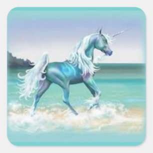 Adesivo Quadrado Unicorn Stickers