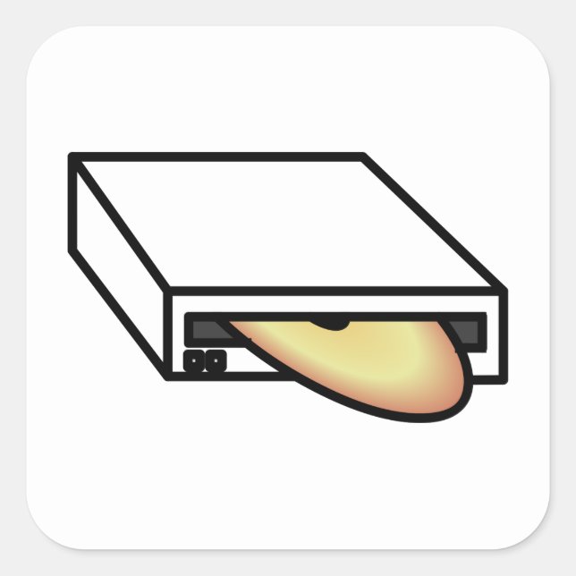 Adesivo Quadrado Unidade DVD (Frente)