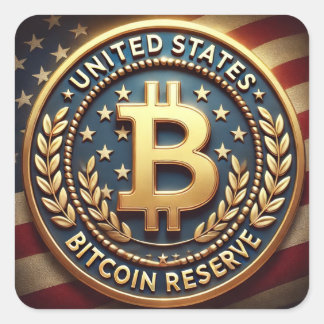 Adesivo Quadrado United Stated Bitcoin Reserve sticker