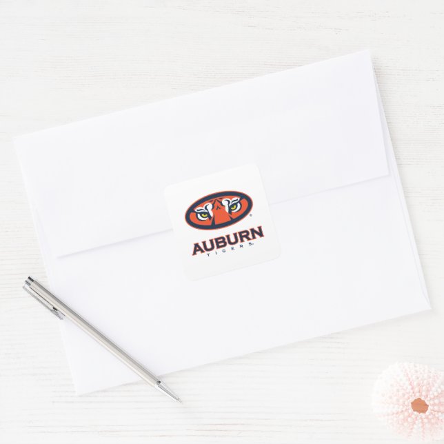 Adesivo Quadrado Universidade Auburn | Auburn Tigers (Envelope)