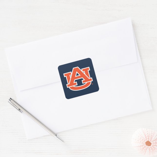 Adesivo Quadrado Universidade Auburn | Logotipo UA Auburn