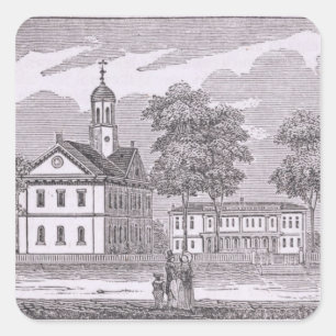Adesivo Quadrado Universidade de Harvard, 'de histórico