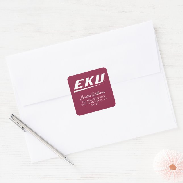 Adesivo Quadrado Universidade de Kentucky Oriental | EKU (Envelope)