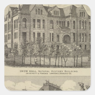 Adesivo Quadrado Universidade do Kansas
