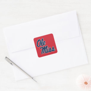 Adesivo Quadrado Universidade do Mississippi   Script Ole Miss