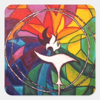 Adesivo Quadrado Universitário Unitário Unitário de Pequenos Sticke