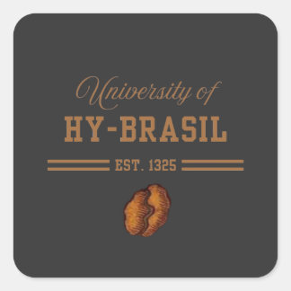 Adesivo Quadrado University of Hy-Brasil, Est. 1325