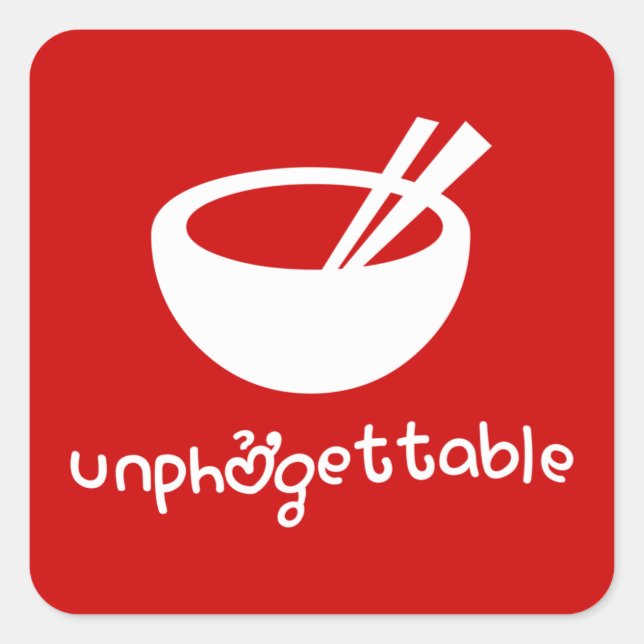 Adesivo Quadrado Unphở gettable Square Sticker (Frente)
