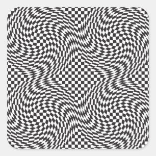 Adesivo Quadrado Urdidura do tabuleiro de damas