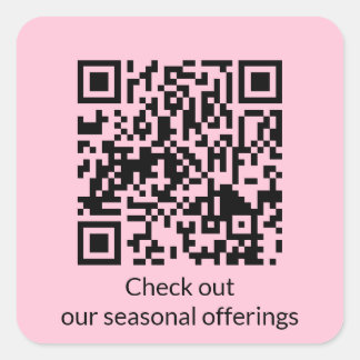 Adesivo Quadrado URL de Geração de Código QR Personalizado