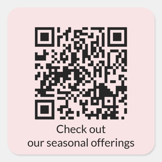 Adesivo Quadrado URL de Geração de Código QR Personalizado (Frente)