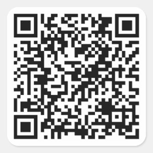 Adesivo Quadrado URL Personalizada de Código QR Personalizado