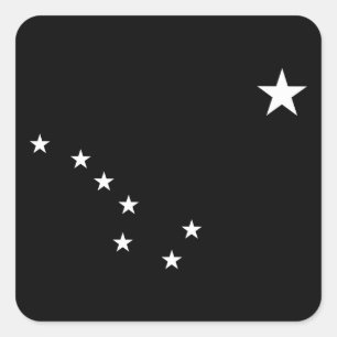 Adesivo Quadrado Ursa Negra e Branca