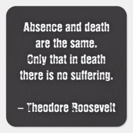 Adesivo Quadrado Ursinho Roosevelt - Ausência E Morte