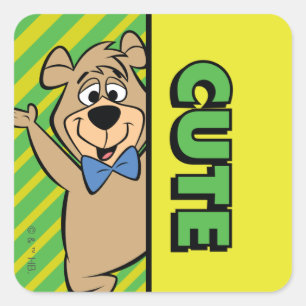 Adesivo Quadrado Urso Boo-Boo Bonito