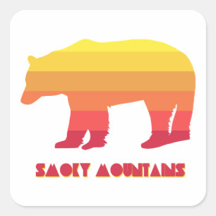 Adesivo Quadrado Urso das Montanhas do Enfumaçado
