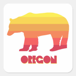 Adesivo Quadrado Urso de Oregon