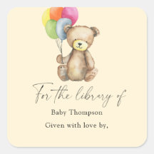 Urso - Livro de registro para chá de bebê, livros