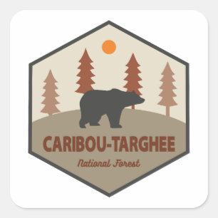 Adesivo Quadrado Urso Nacional Florestal Carionho-Targhee