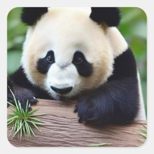 Adesivo Quadrado Urso Panda Bonito