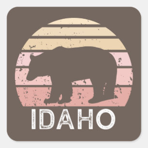 Adesivo Quadrado Urso Retroativo Idaho