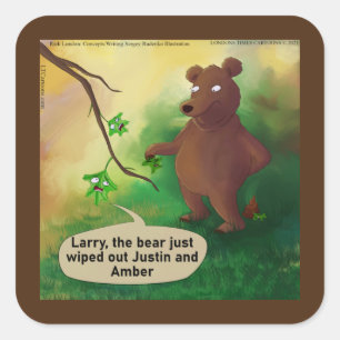 Adesivo Quadrado Ursos Vão Para O Rick Engraçado Londres