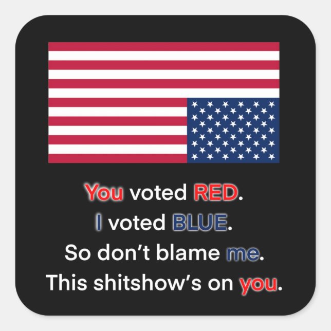 Adesivo Quadrado USA in distress (Frente)