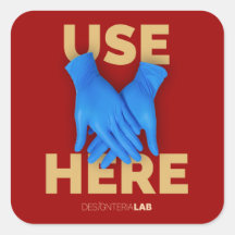 Usar Luvas Aqui (Escuro)