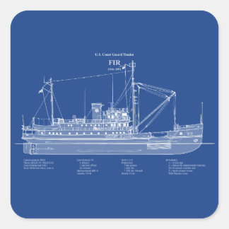 Adesivo Quadrado USCG Tender Fir wlm- 212 - ABD