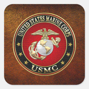 Adesivo Quadrado USMC EGA [Edição Especial] [3D]