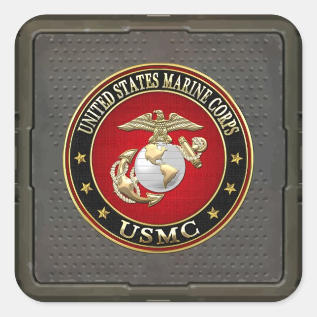 Adesivo Quadrado USMC EGA [Edição Especial] [3D] (Frente)