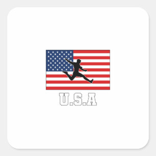 Adesivo Quadrado USMNT da Equipe de Futebol dos Estados Unidos